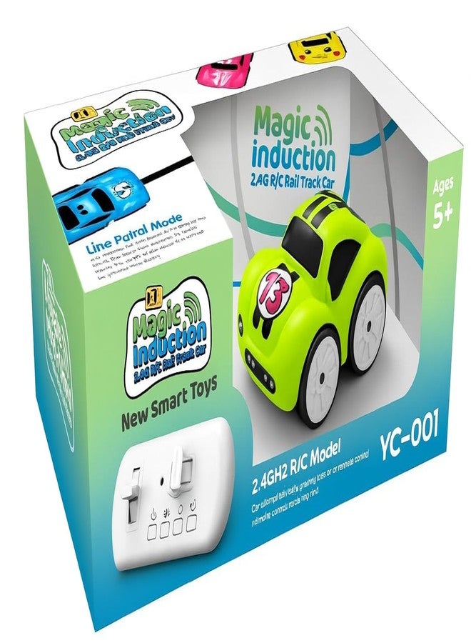 Babelly Magic Induction 2.4G R/C Rail Track Car for Kids - Line Patrol Mode Smart Toy Car with Remote Control, Fun Smart Toy Colorful Mini Racing Vehicle for Boys & Girls, New Smart Toys (Ages 5+) - Image 1